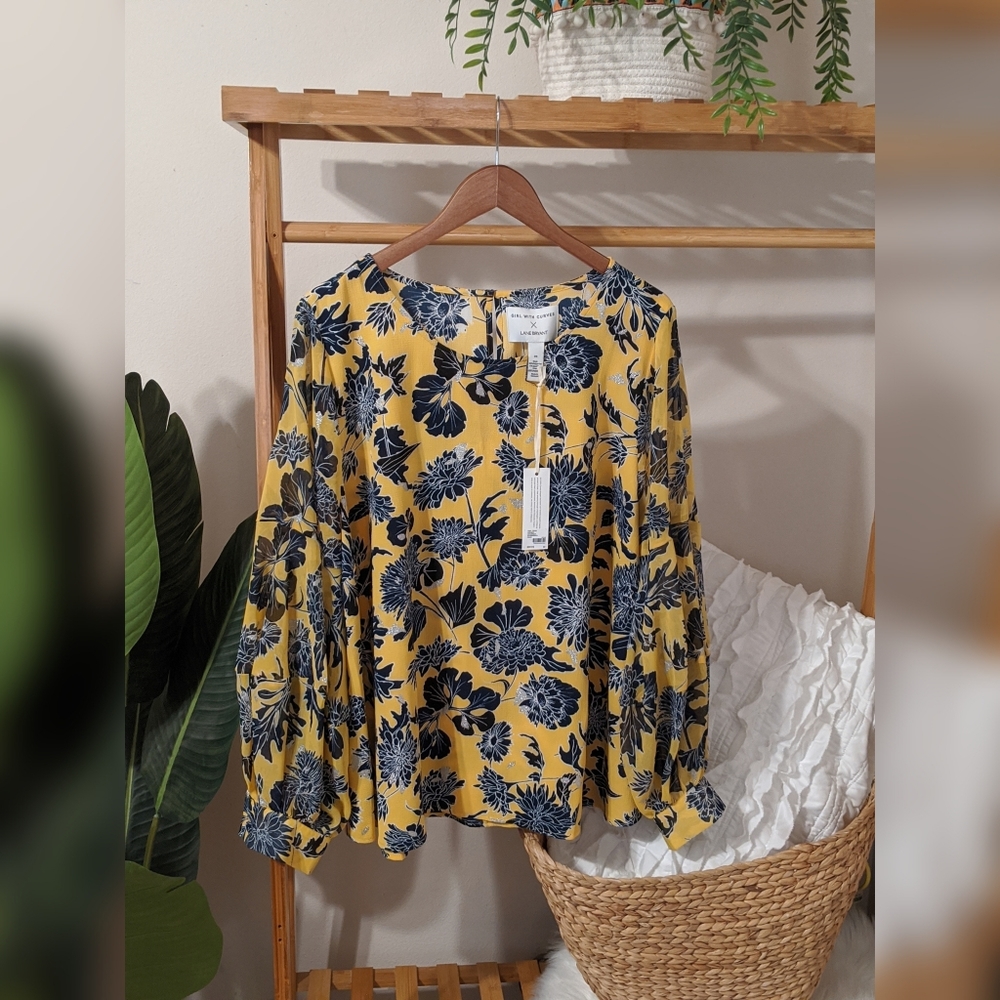 NWT Lane Bryant blouson sleeve blouse